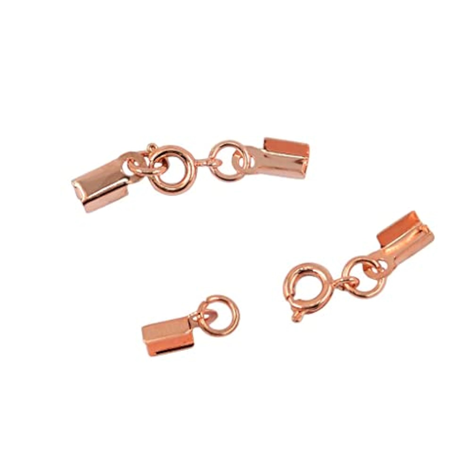 12pcs Antique Metal Clips Spring Clasp Crimp Ends